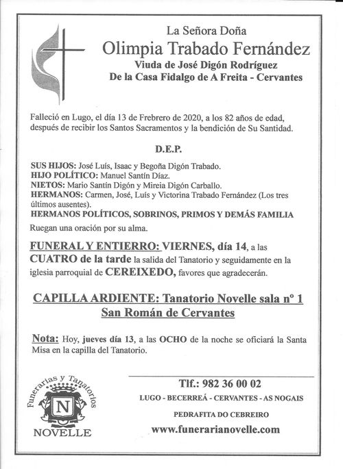 últimos Fallecimientos En El Tanatorio San Antonio Funerales - Funerarias y Tanatorios Novelle