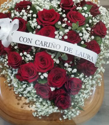 Corazón de rosas